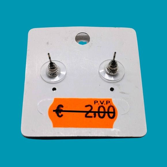 NEW Silver and Teal Abalone Circle Drop Earrings - Picture 8 of 9